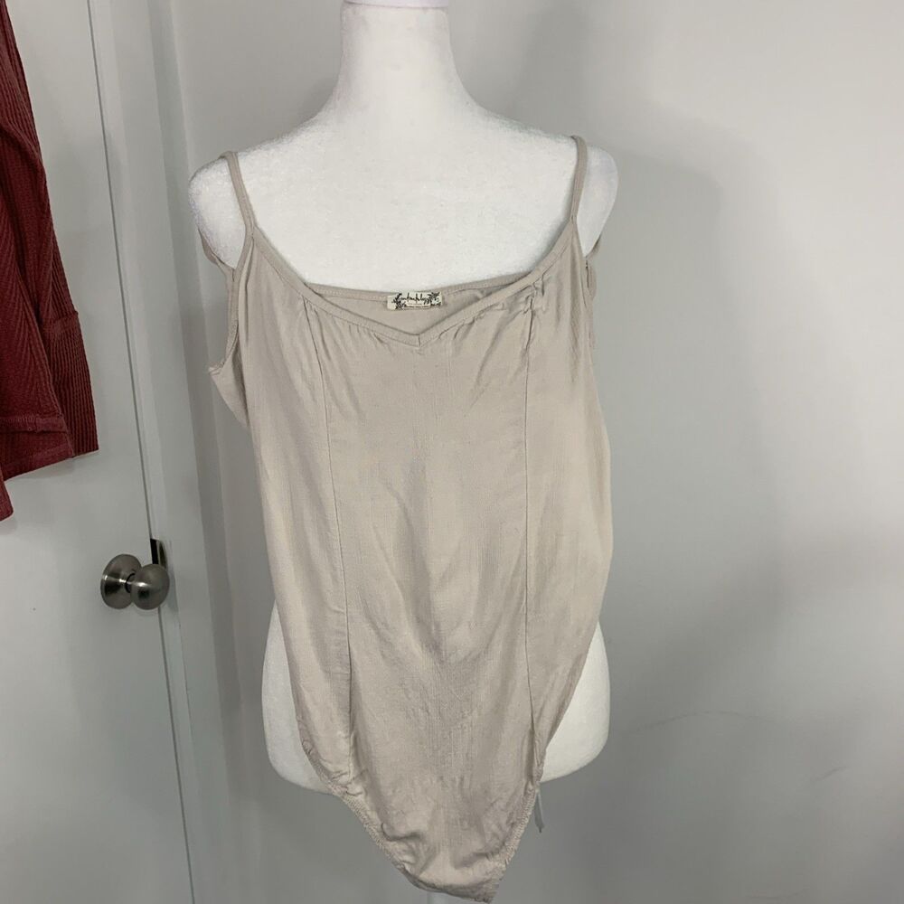 Intimately Free People Linen Bodysuit Small